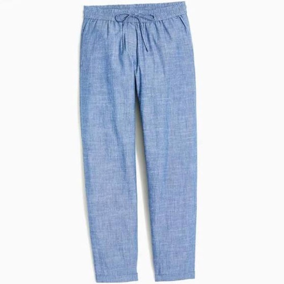 J.Crew Chambray Drawstring Pant - Picture 2 of 6